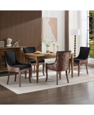 Leopard Print Dining Chairs (Set of 2)