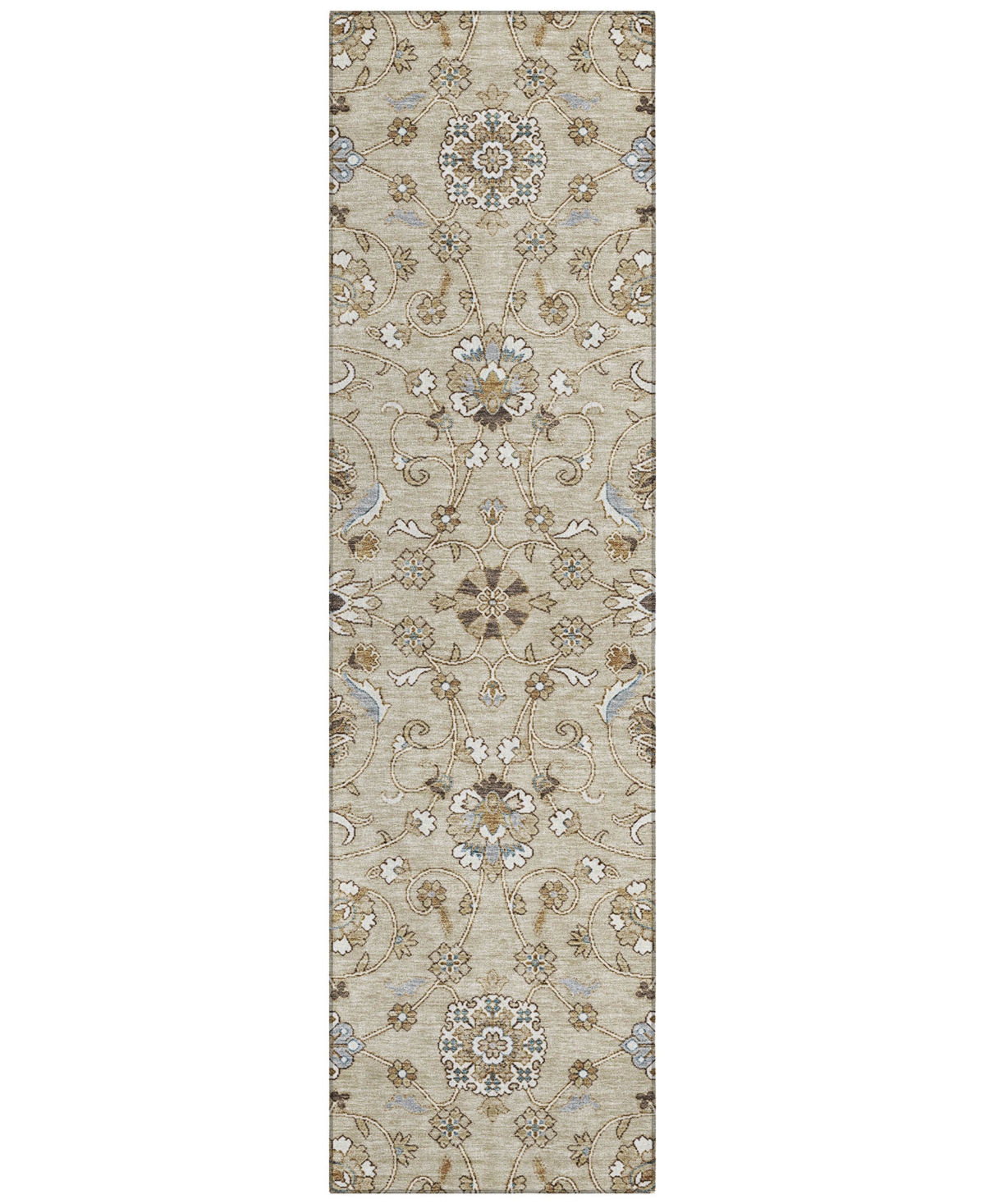 Addison Chantille Machine Washable Acn1149 2'3"x7'6" Runner Area Rug In Beige