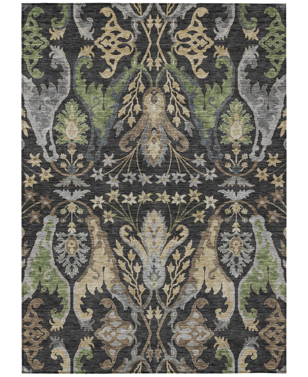Addison Chantille Machine Washable Acn1153 5'x7'6" Area Rug In Black
