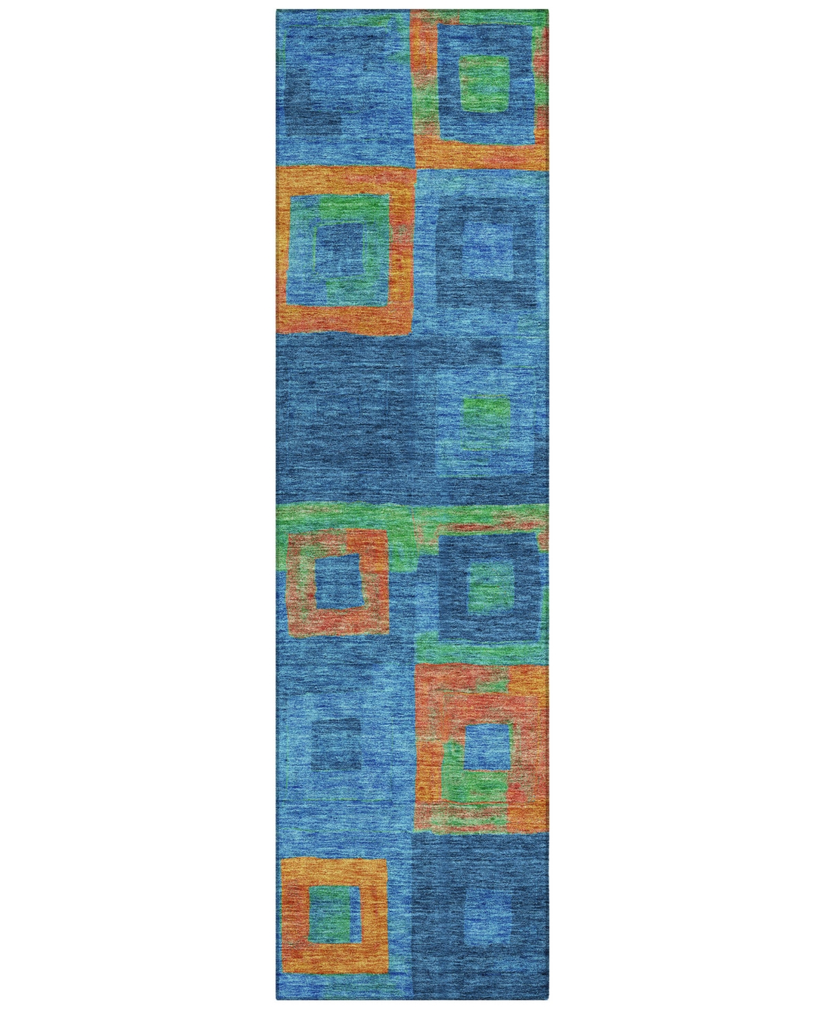 Addison Chantille Machine Washable Acn1142 2'3"x7'6" Runner Area Rug In Denim