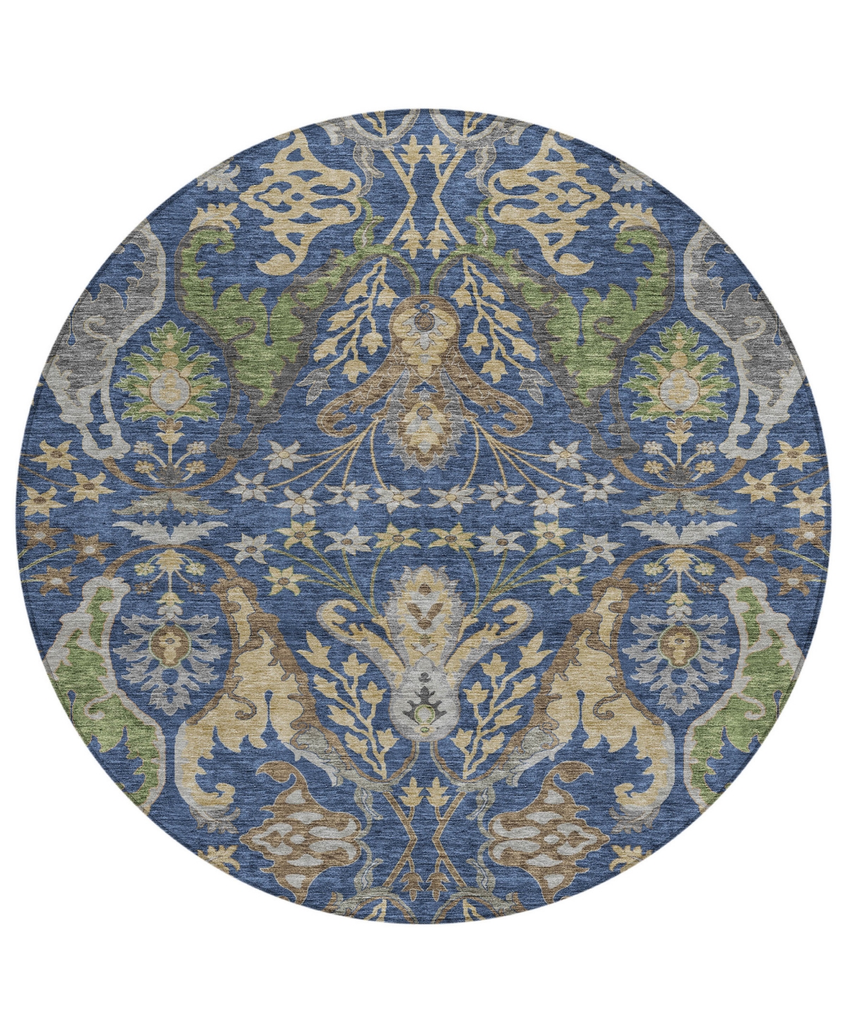 Addison Chantille Machine Washable Acn1153 8'x8' Round Area Rug In Navy