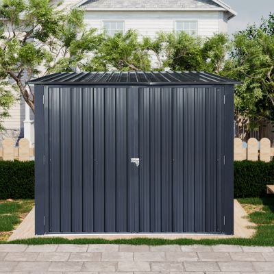 Outdoor Steel Bike Shed (Black