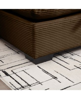 Brown Corduroy Sofa Couch, Modular Couch with Storage Ottoman, Couch Deep Seat Couches for Modern Living Room/Apartment/Office