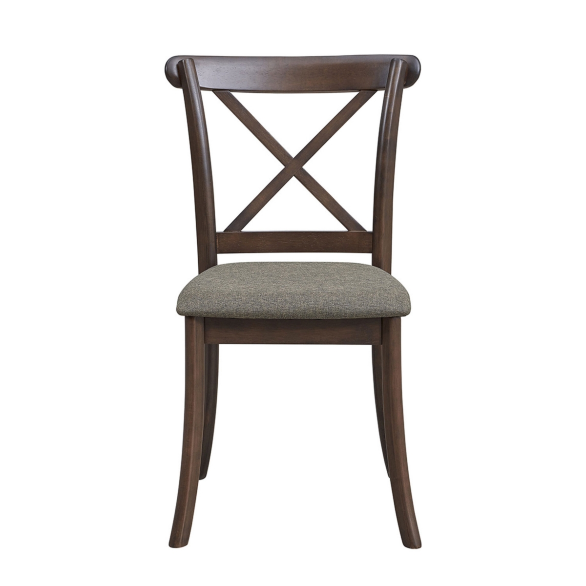 Streamdale Furniture Wooden Dining Table Set, Mid Century Modern Round Rubber Wood Kitchen Table and Cross Back Upholstered Dining Chairs for Dining R