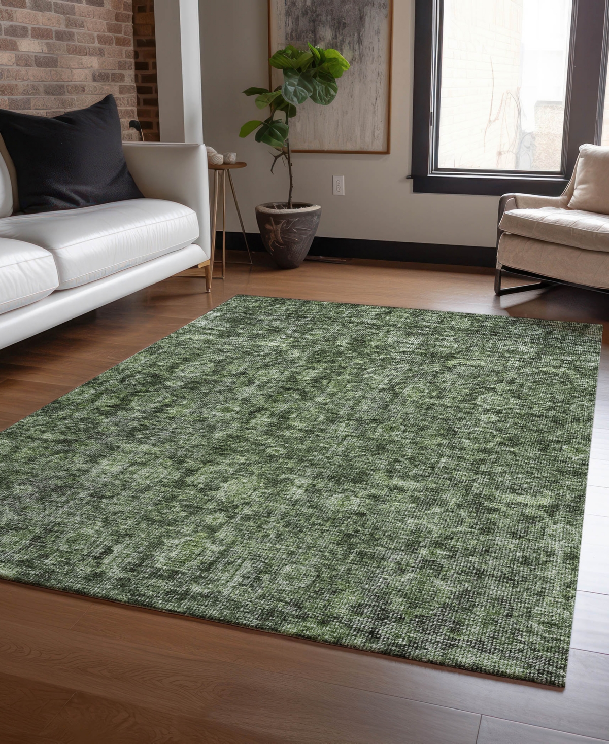 Addison Chantille Machine Washable Acn1145 5'x7'6" Area Rug In Thyme