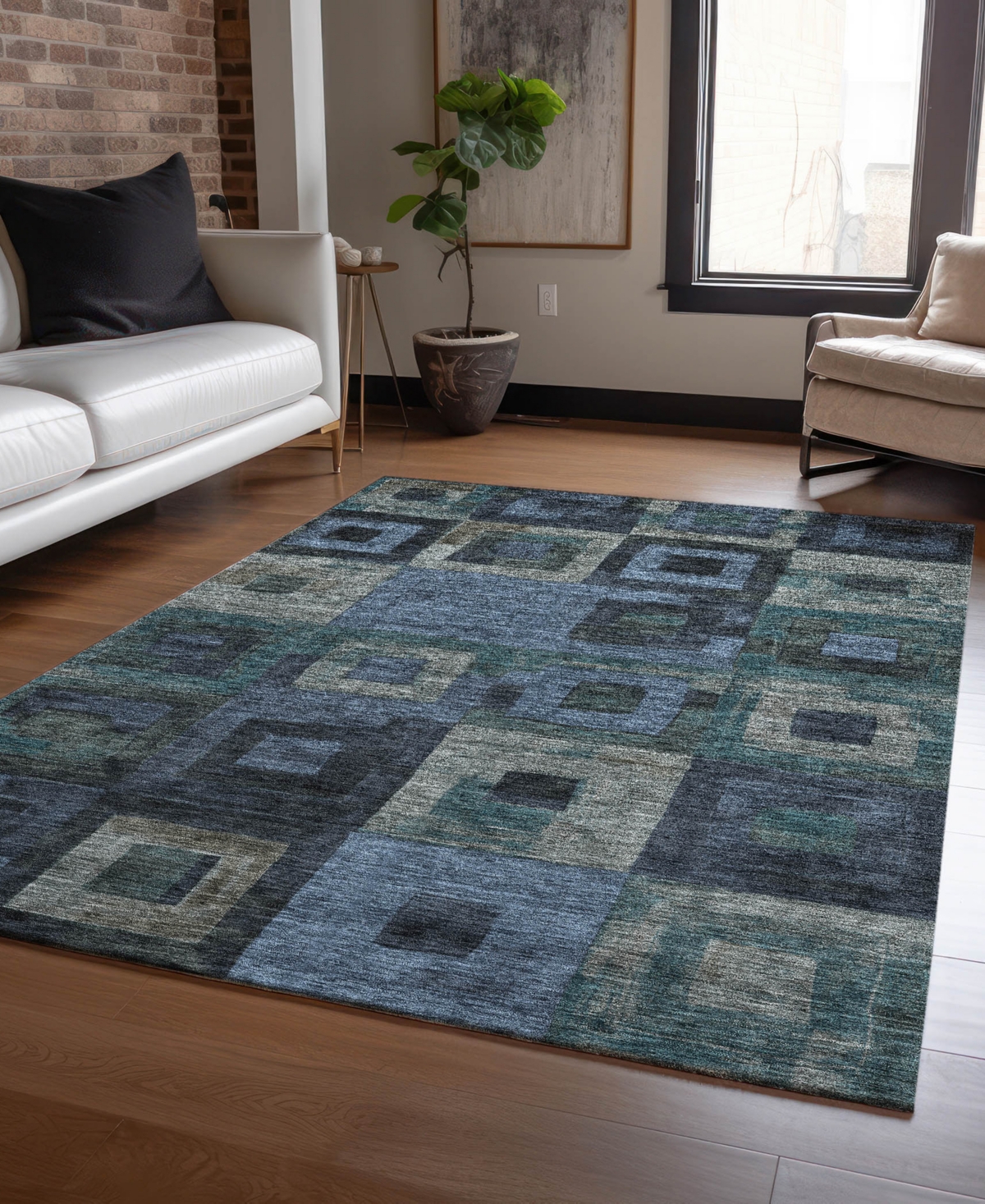 Addison Chantille Machine Washable Acn1142 8'x10' Area Rug In Blue