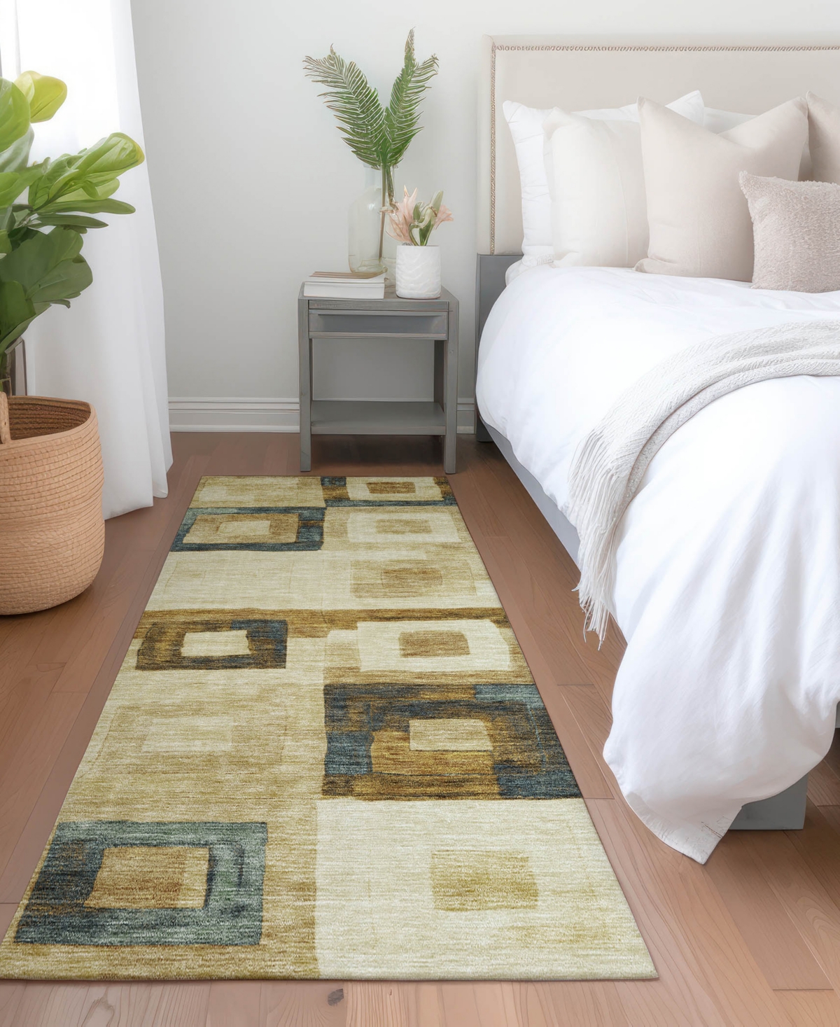 Addison Chantille Machine Washable Acn1142 2'3"x7'6" Runner Area Rug In Beige