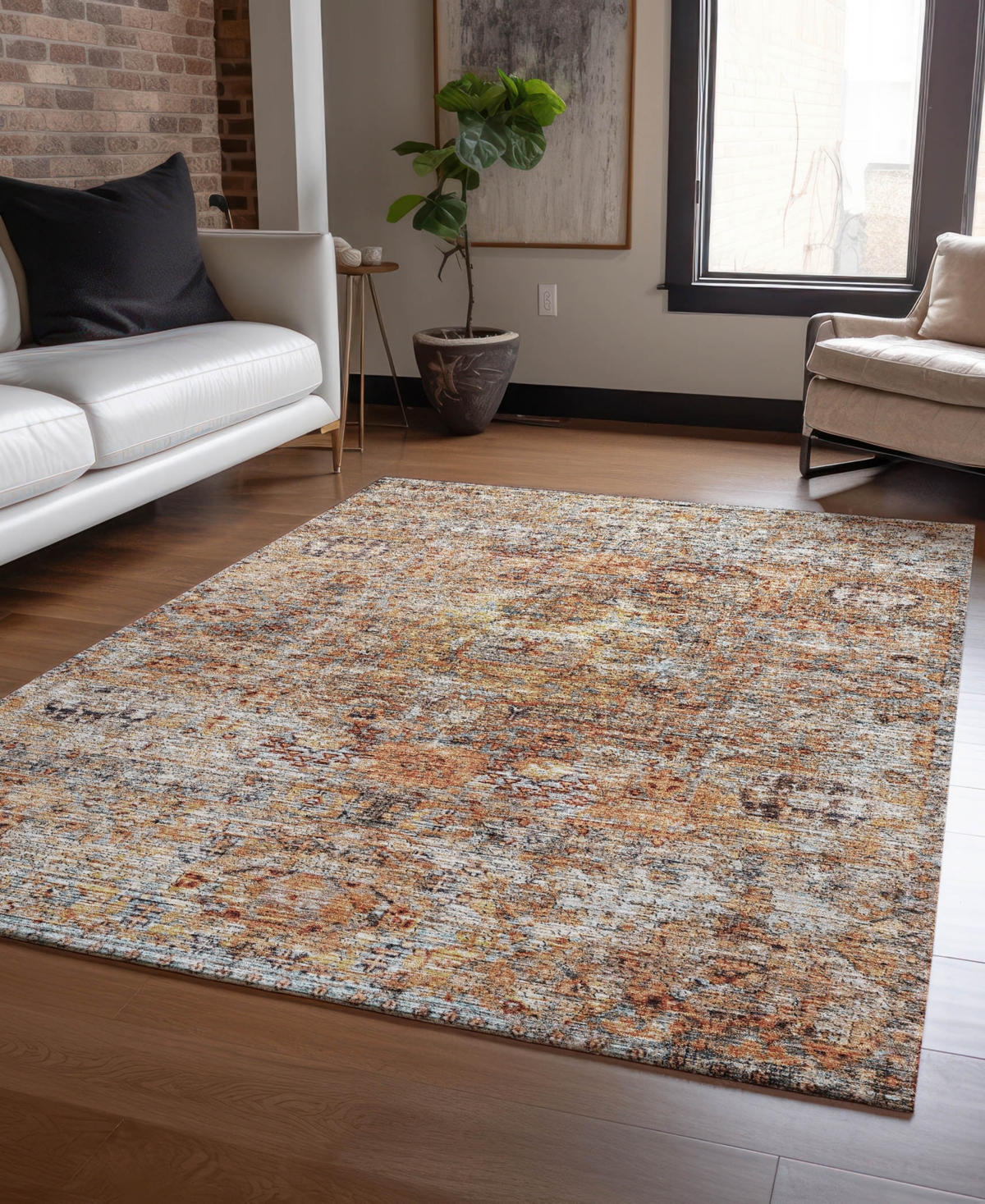 Shop Addison Chantille Machine Washable Acn1143 8'x10' Area Rug In Coral
