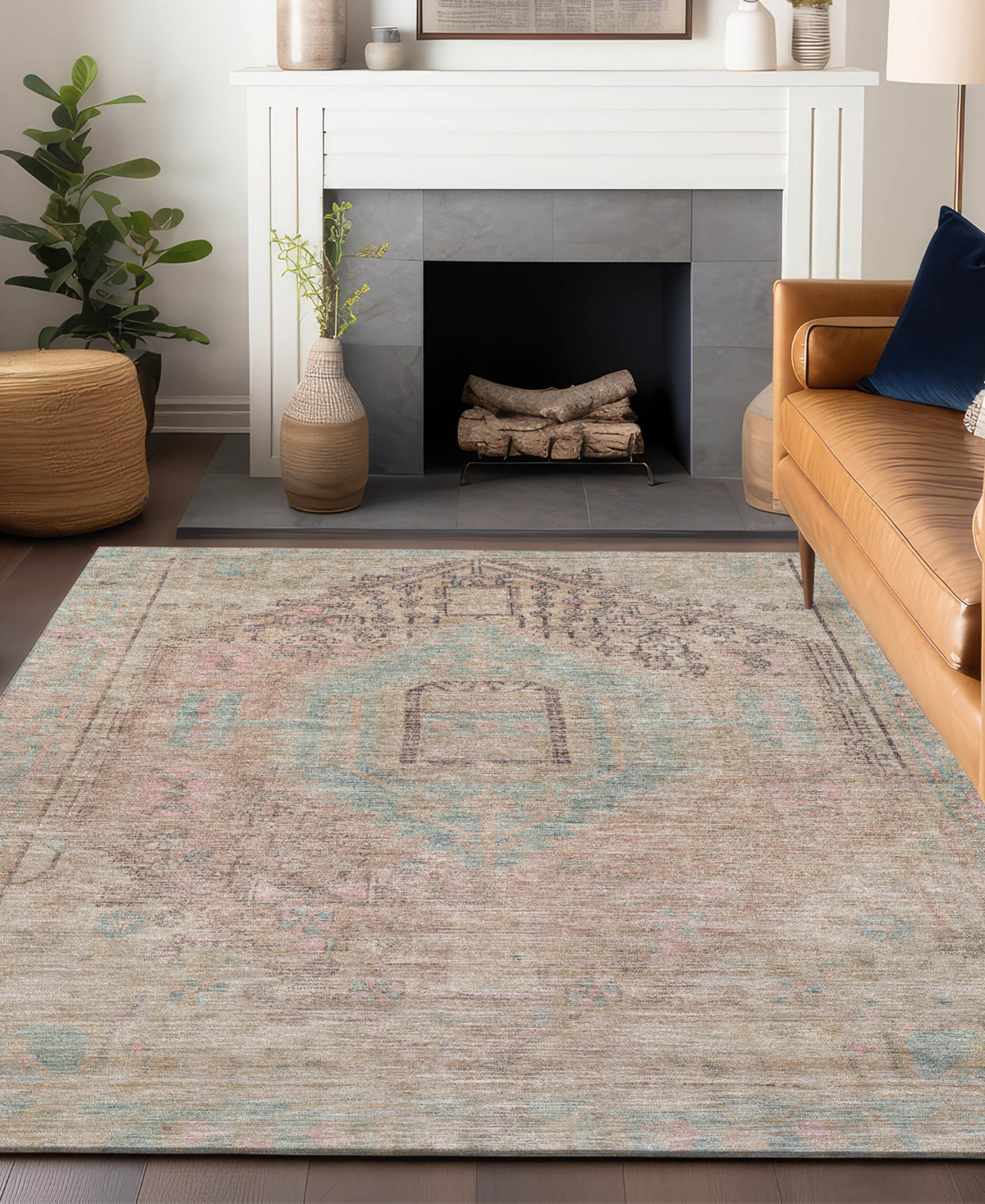 Addison Chantille Machine Washable Acn1134 8'x10' Area Rug In Pink