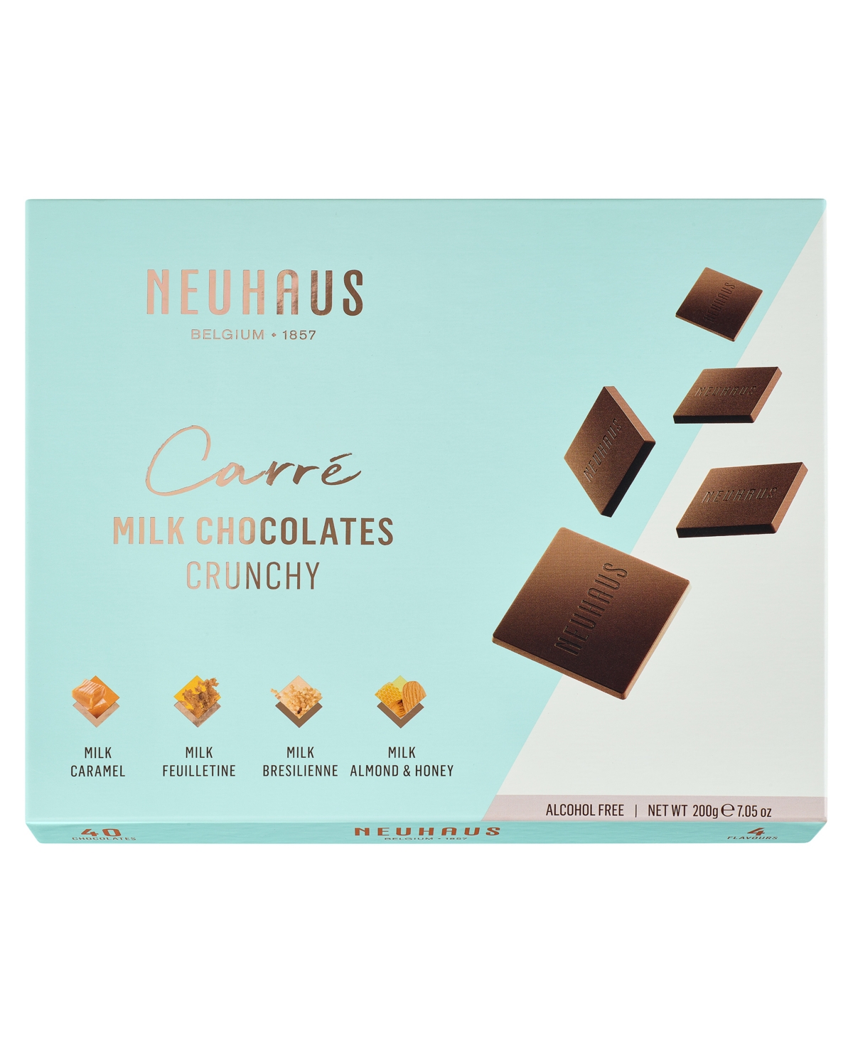 Neuhaus Carre Assorted Crunchy Milk Chocolates, 40 Piece In No Color