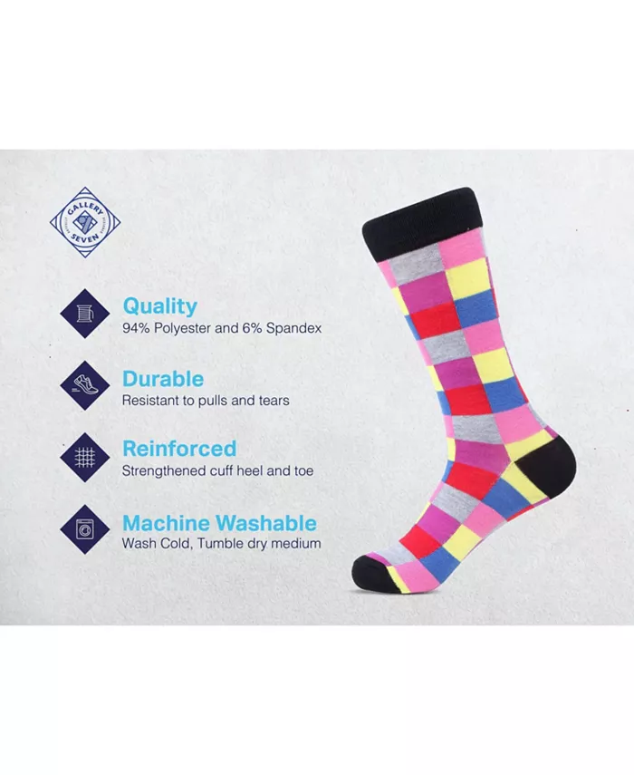 Men's Swish Colorful Dress Socks 12 Pack - thumbnail 3
