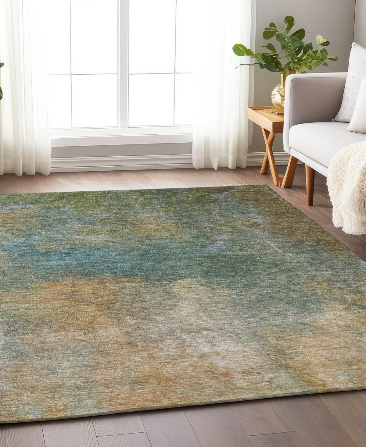 Addison Chantille Mahine Washable Acn1073 3'x5' Area Rug In Grass