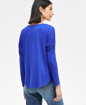 I.N.C. International Concepts Women's Satin-Front Cowl-Neck