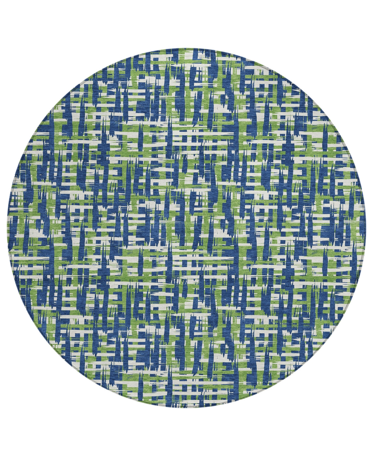 Addison Chantille Mahine Washable Acn1060 8'x8' Round Area Rug In Navy