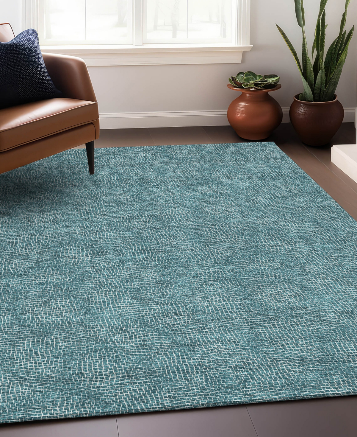 Addison Chantille Mahine Washable Acn1057 5'x7'6" Area Rug In Teal