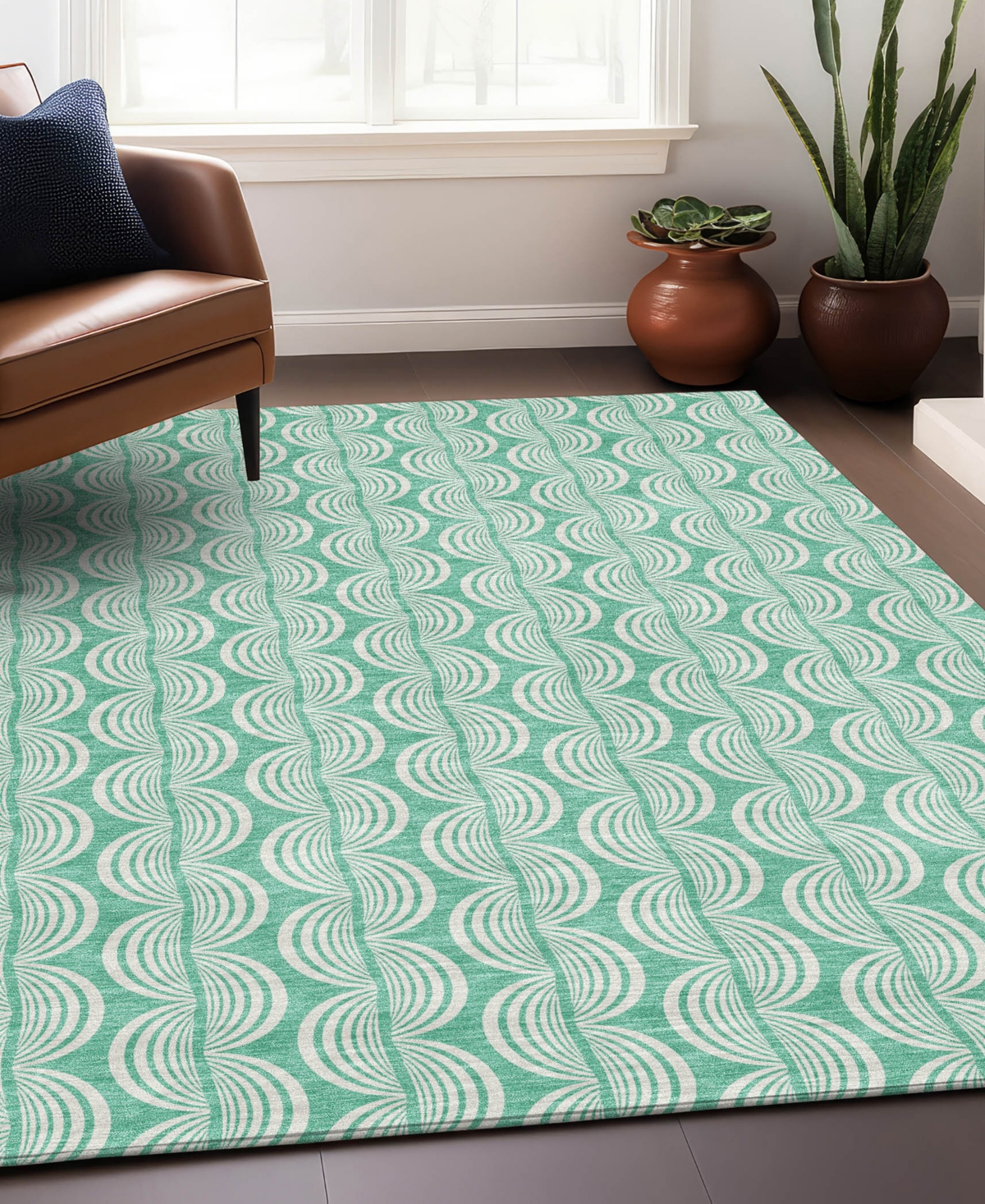 Addison Chantille Mahine Washable Acn1056 5'x7'6" Area Rug In Mint