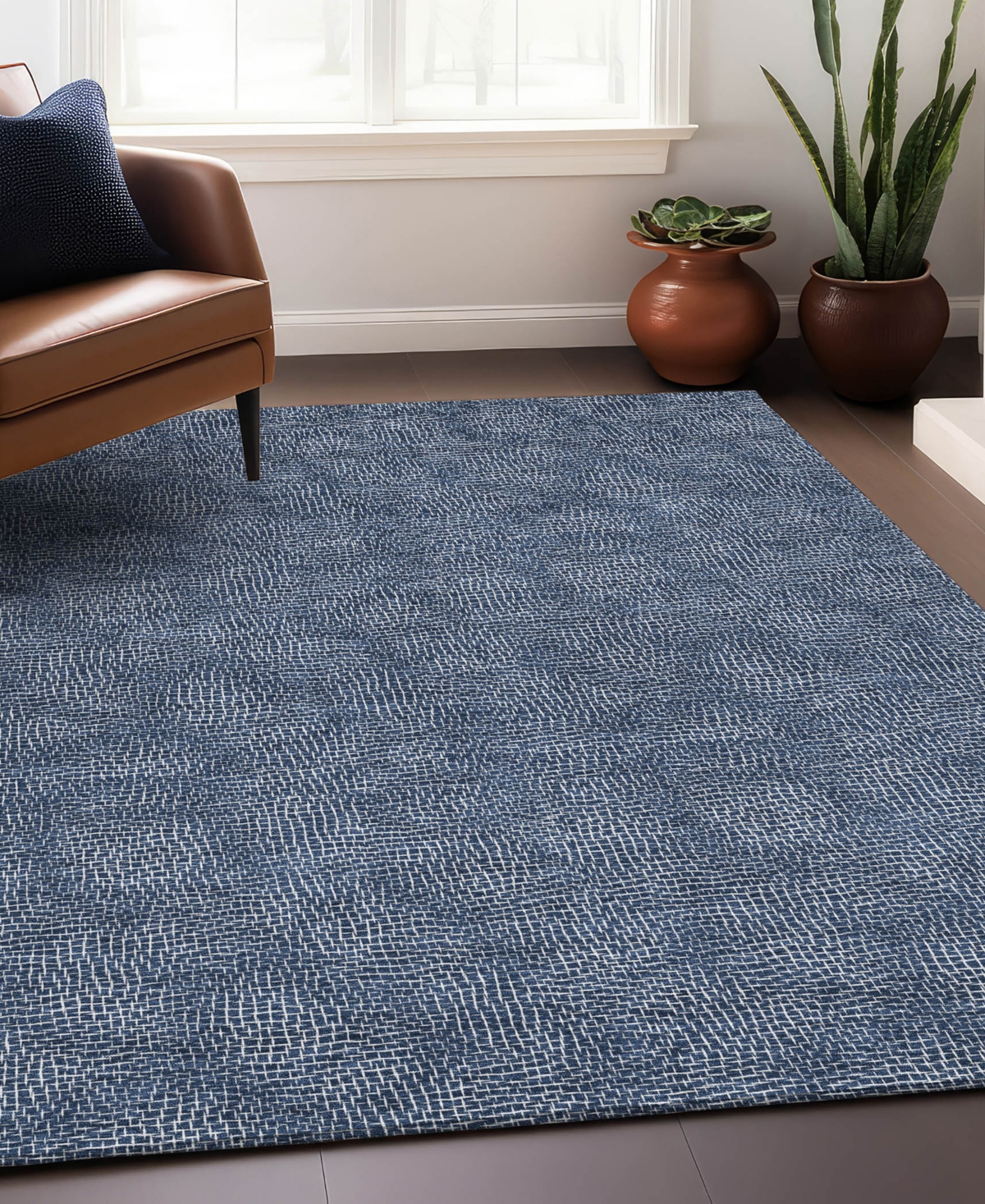 Addison Chantille Mahine Washable Acn1057 5'x7'6" Area Rug In Navy