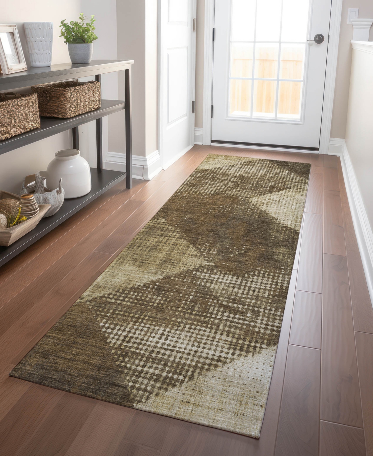 Addison Chantille Mahine Washable Acn1065 2'3"x7'6" Runner Area Rug In Brown