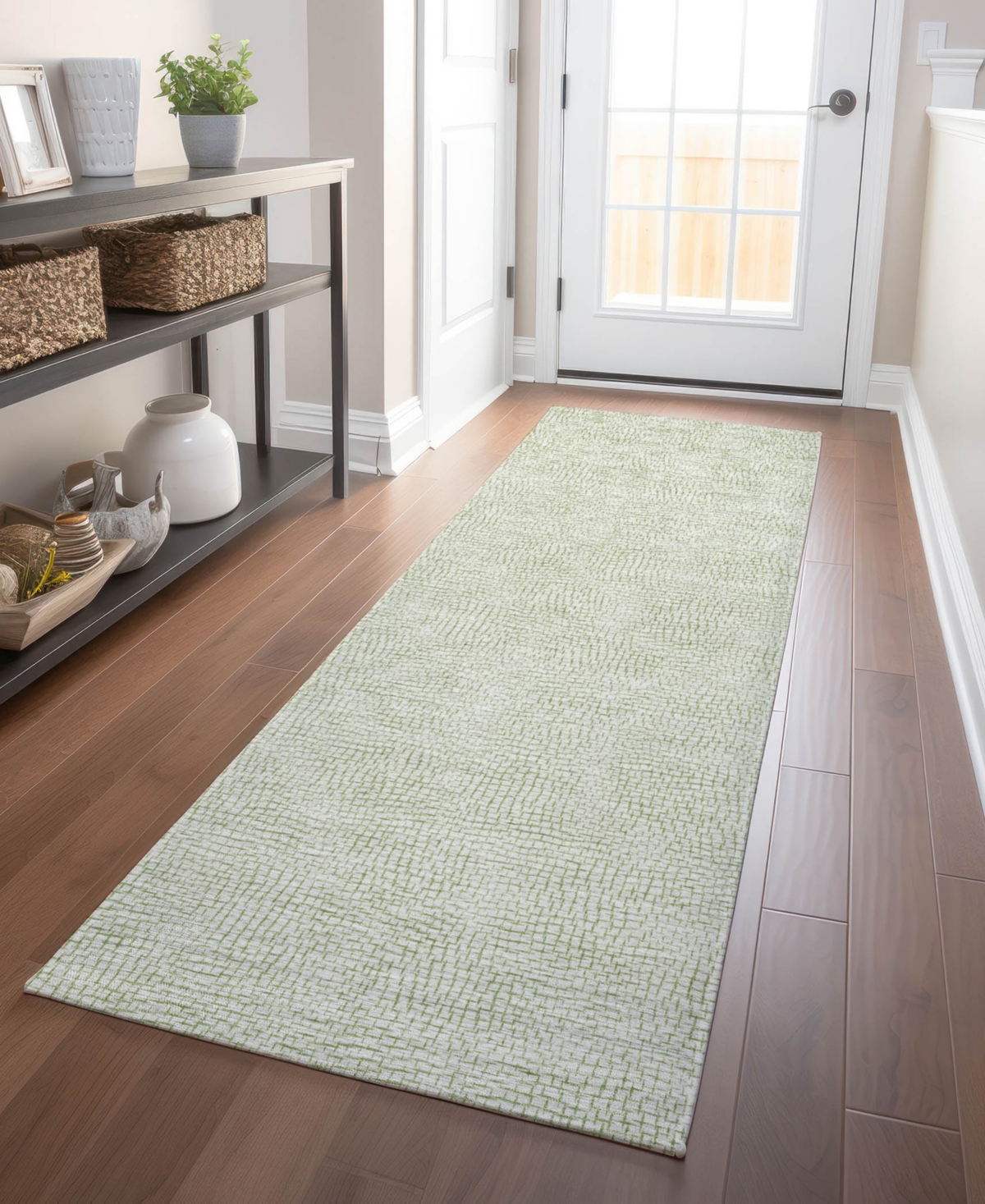 Addison Chantille Mahine Washable Acn1058 2'3"x7'6" Runner Area Rug In Grass