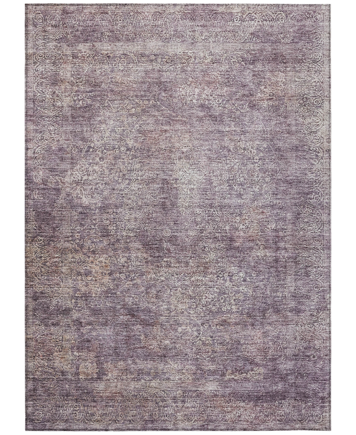 Addison Chantille Machine Washable Acn1172 9'x12' Area Rug In Plum