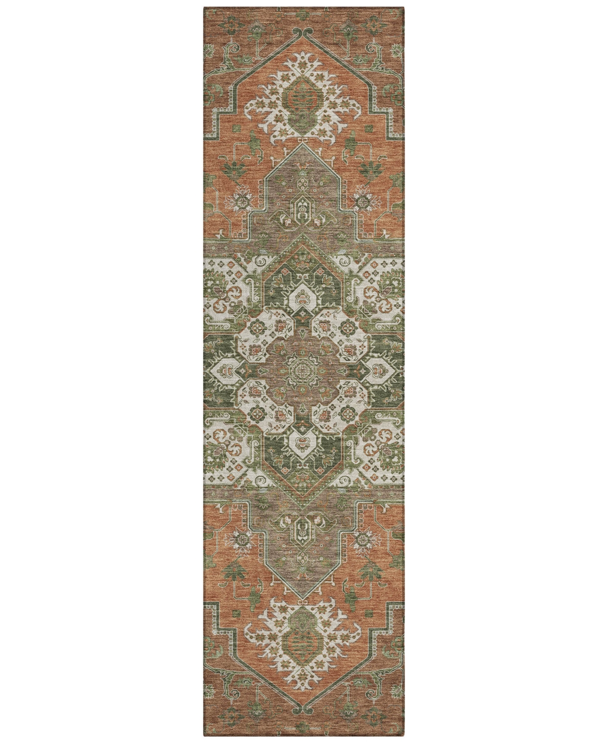 Addison Chantille Mahine Washable Acn1036 2'3"x7'6" Runner Area Rug In Rust