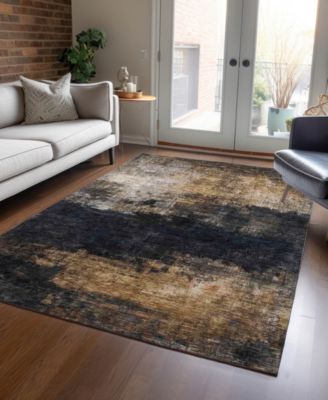 Addison Chantille Machine Washable Acn1209 Rug Collection In Charcoal