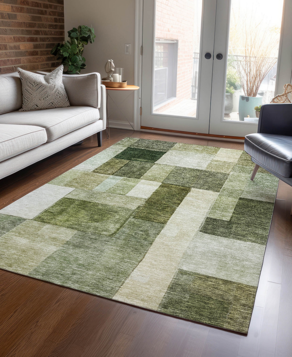Addison Chantille Machine Washable Acn1190 8'x10' Area Rug In Sage