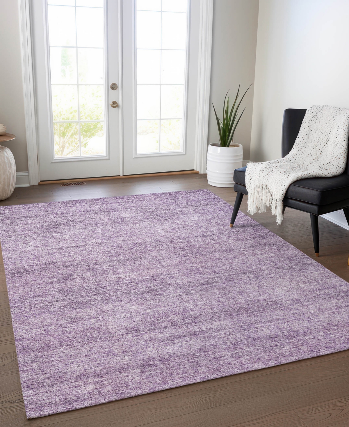 Addison Chantille Machine Washable Acn1163 8'x10' Area Rug In Lavender
