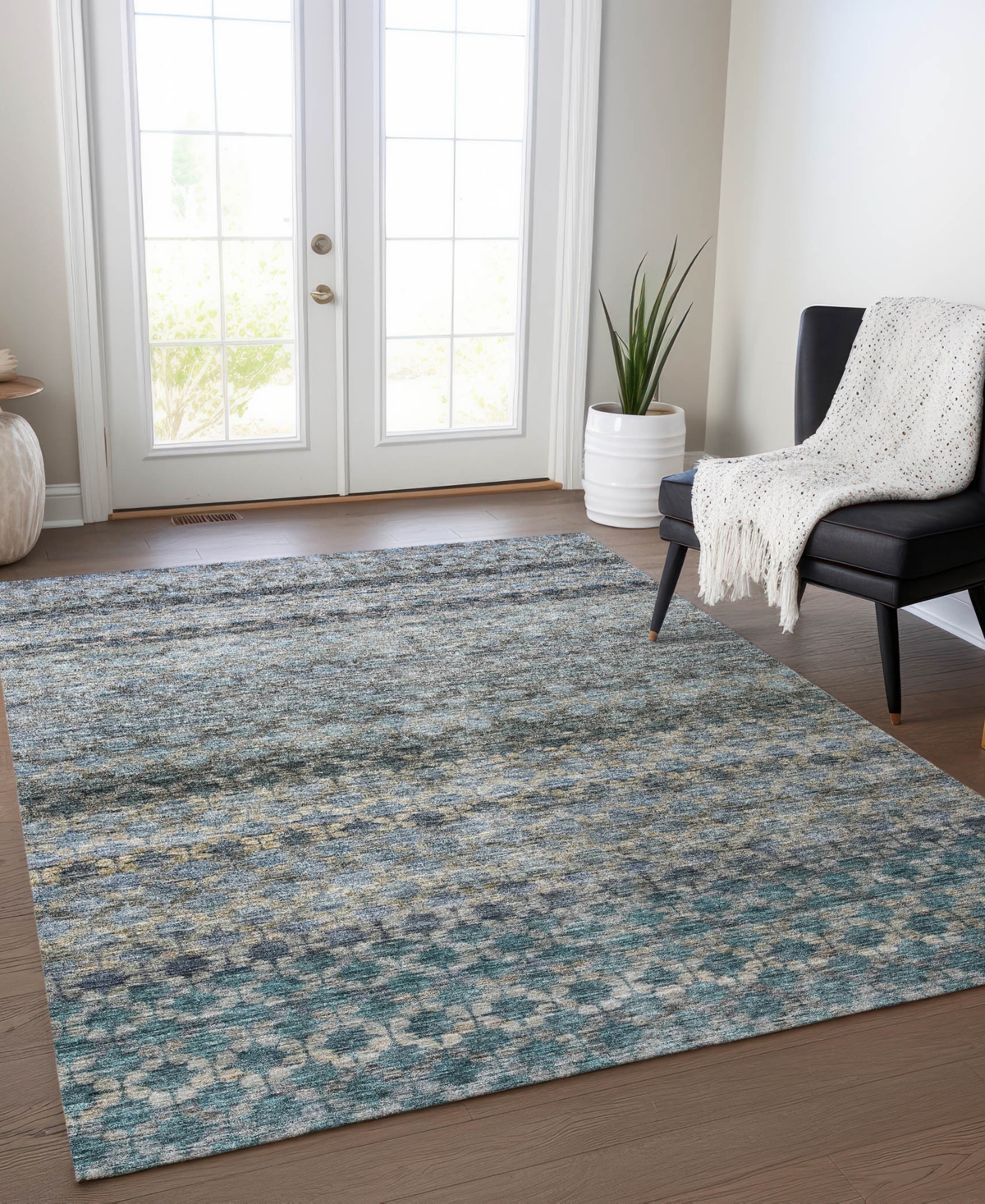 Addison Chantille Machine Washable Acn1168 3'x5' Area Rug In Blue