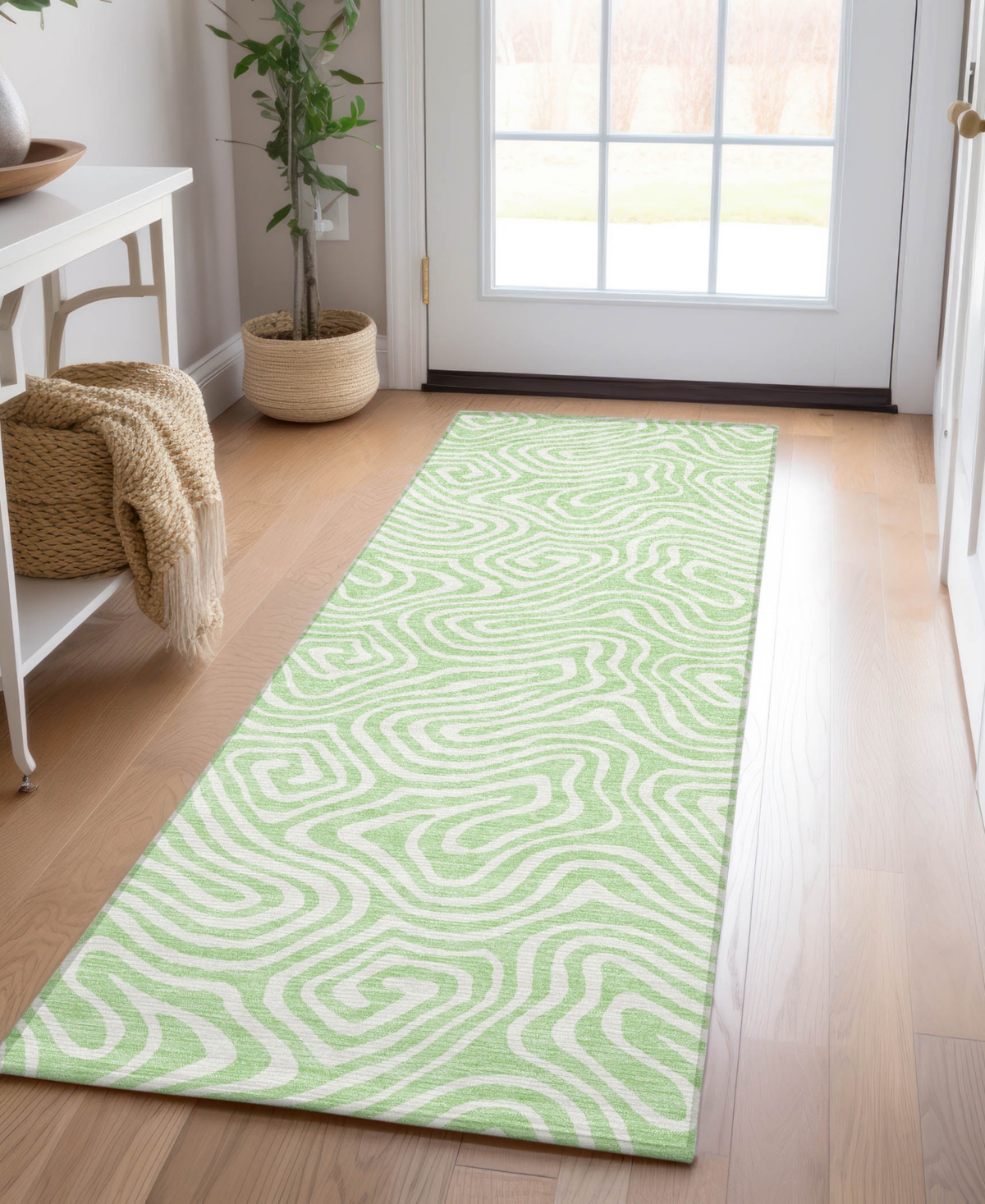 Addison Chantille Mahine Washable Acn1030 2'3"x7'6" Runner Area Rug In Mint