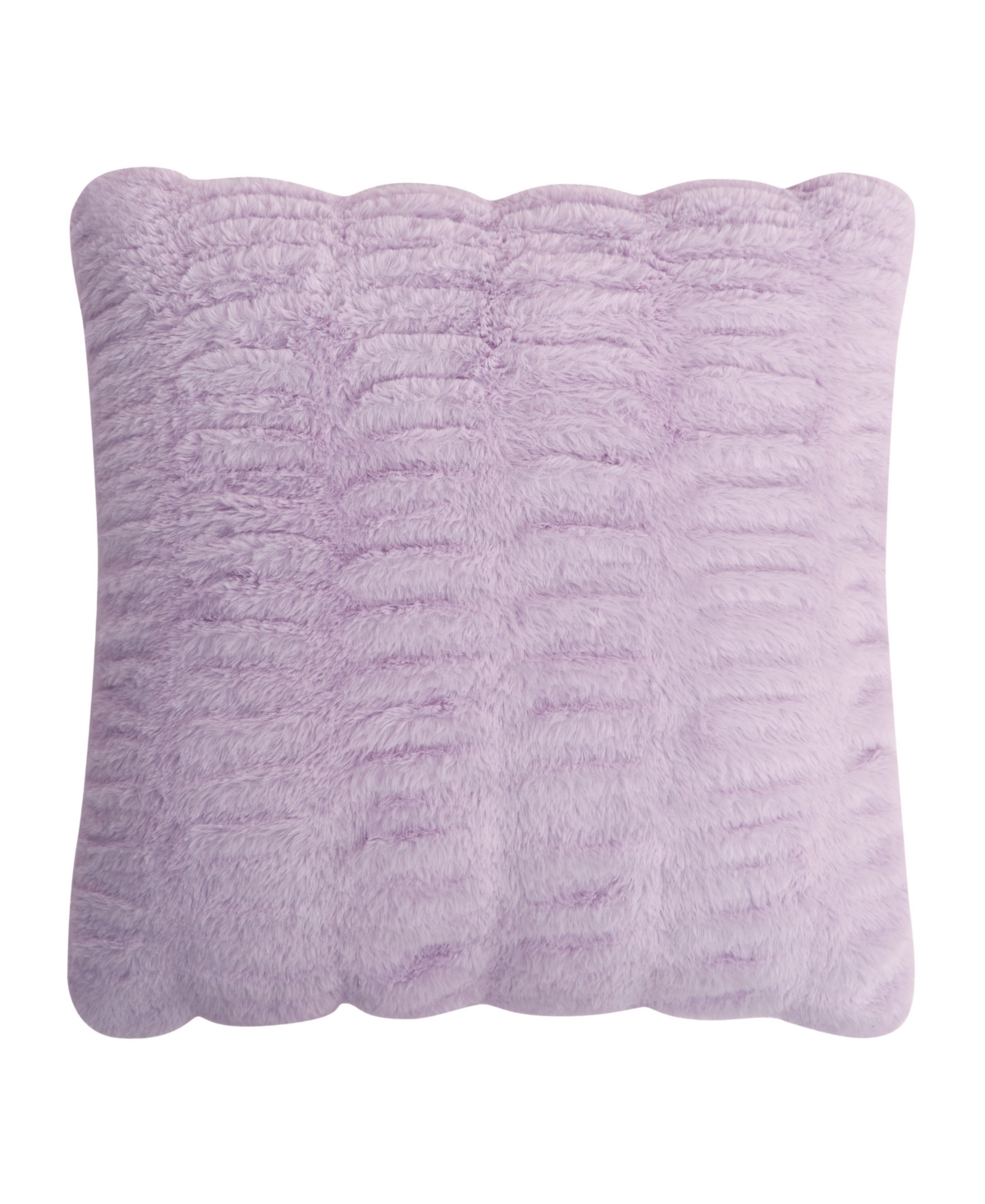 Juicy Couture Pleated Faux Fur Decorative Pillow, 20" X 20" In Orchid Petal Purple