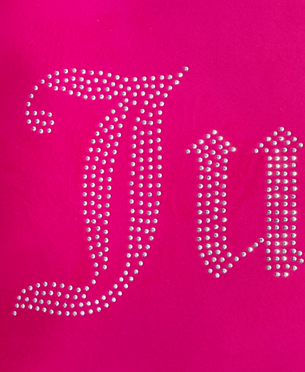 Juicy Couture Rhinestone Logo Decorative Pillow, 20" X 20" In Hot Pink