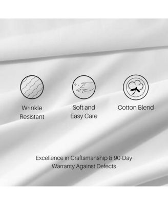 Easy Care Solid 650 Thread Count 4 Piece Sheet Set, Queen