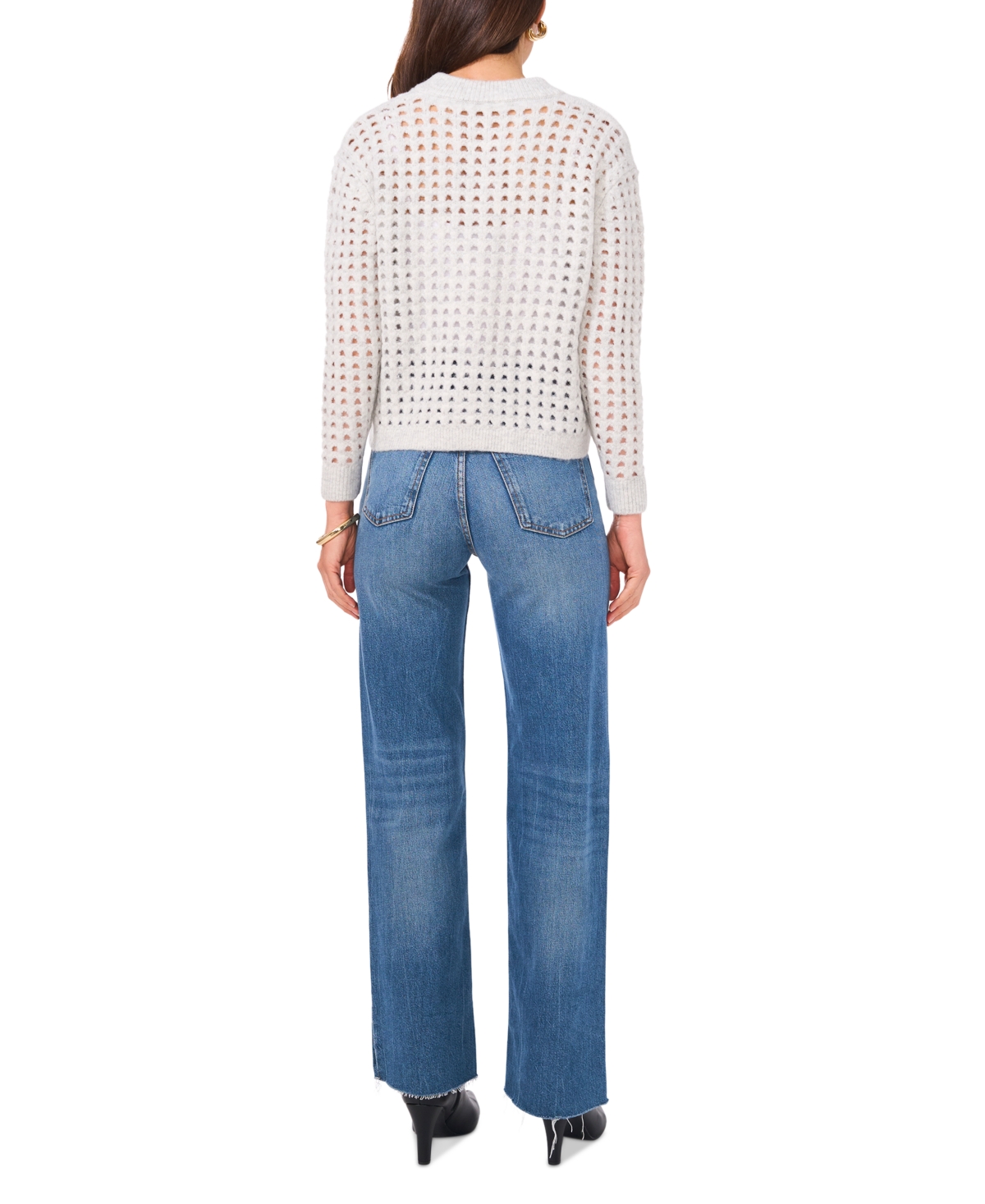 Vince Camuto Women's Long-Sleeve Pointelle Cardigan