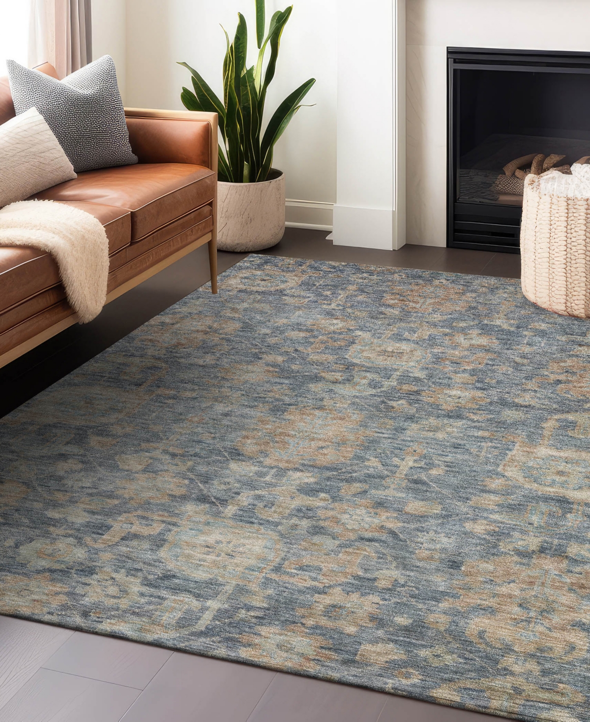 Shop Addison Chantille Machine Washable Acn1105 10'x14' Area Rug In Denim