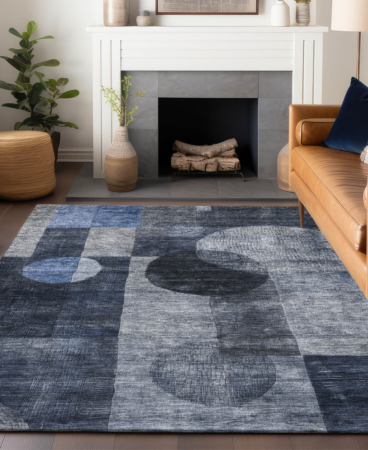 Addison Chantille Machine Washable Acn1114 2'6''x3'10'' Area Rug In Navy
