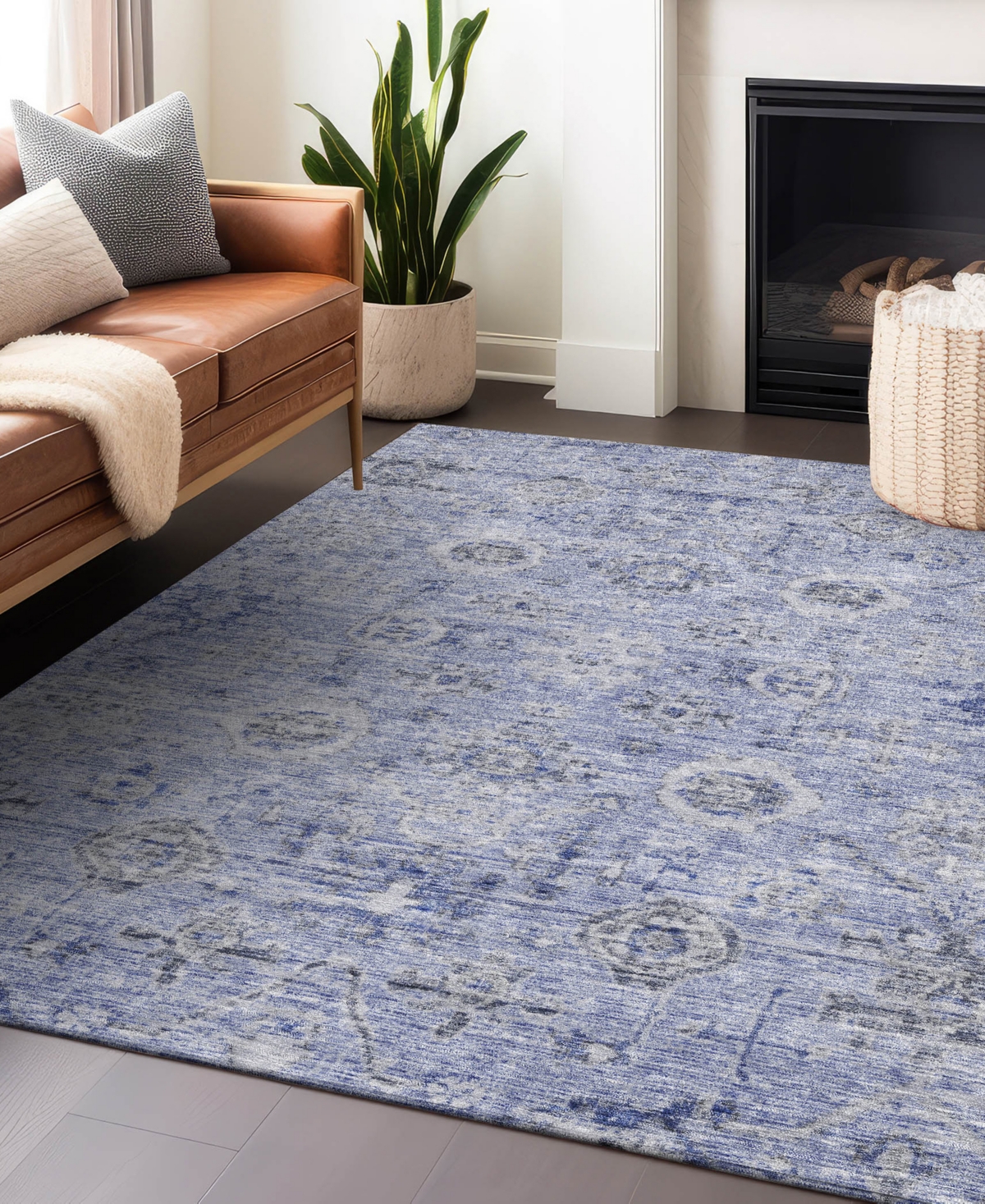 Addison Chantille Machine Washable Acn1110 3'x5' Area Rug In Blue