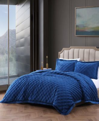 3 Piece King Size Velvet Comforter Set