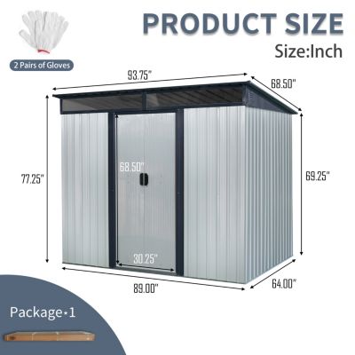 Streamdale Lockable Metal Outdoor Storage, 8ft x 6ft