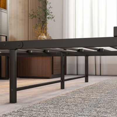 Streamdale Full Size Storage Bed Frame with Charging Station & Bookcase