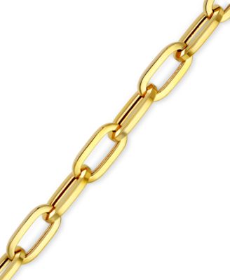 Paperclip Link Chain Bracelet in 14k Gold
