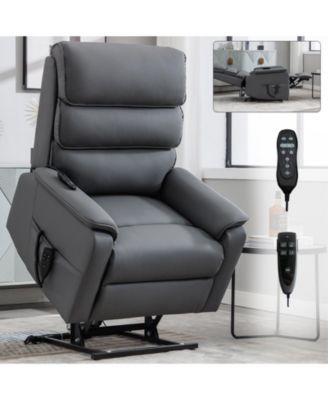 Streamdale Cat-Proof Leather Power Lift Recliner Chair with Massage