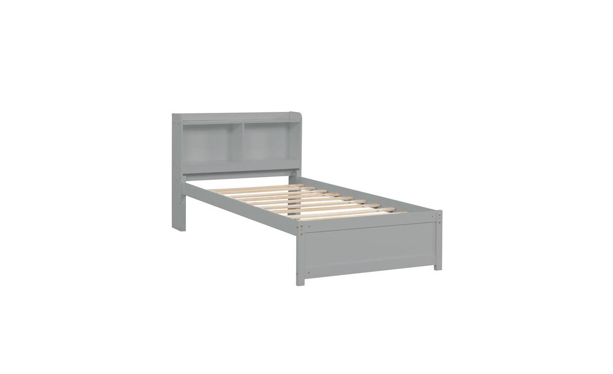 Slickblue Twin Bed with Trundle and Bookcase - Space-Saving Bedroom Furniture for Sleepovers and Storage