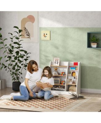 4 Tier Kids Bookshelf and Toy Storage Organizer with Book Rack,