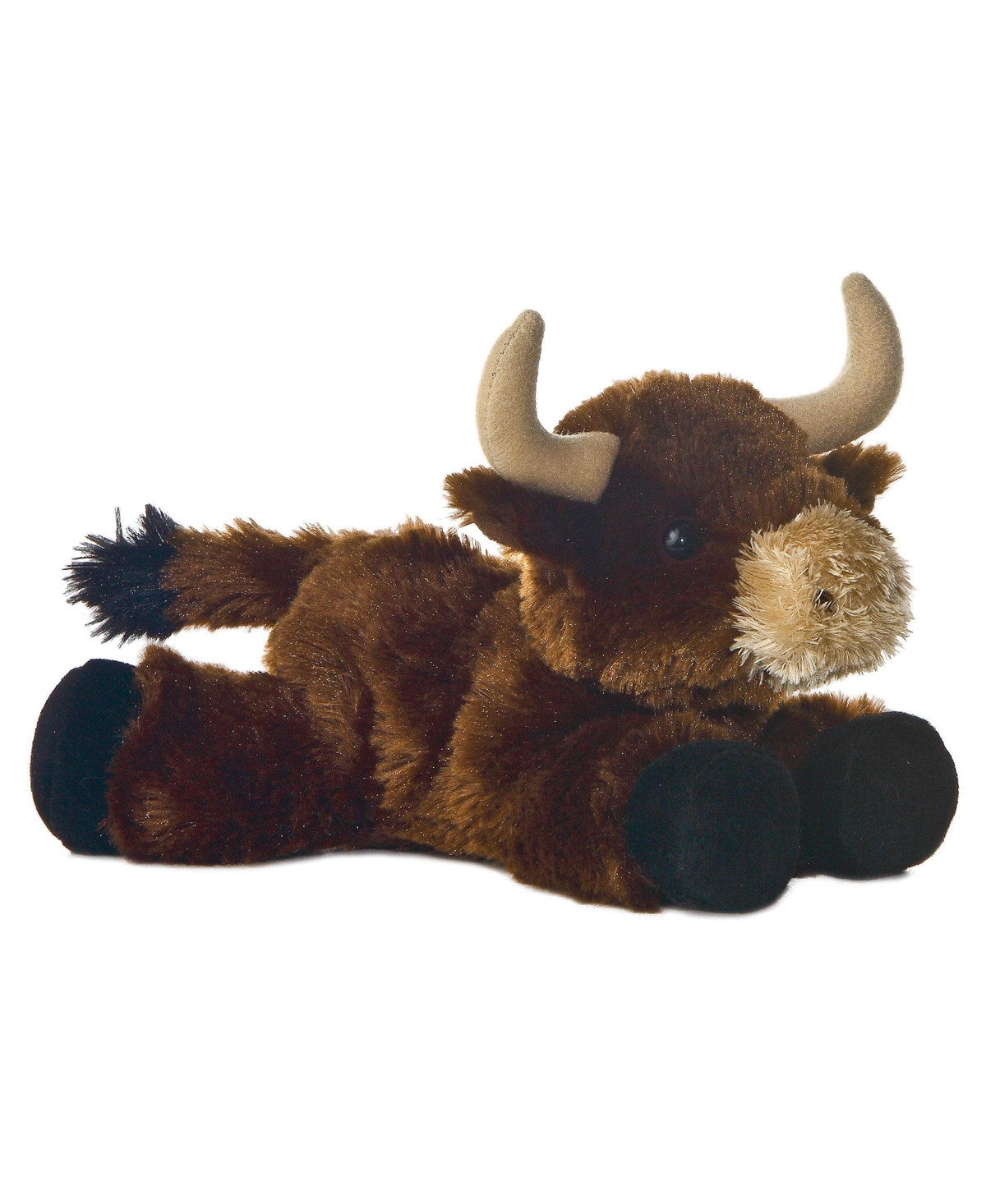 Aurora Small Brown Toro Mini Flopsie Adorable Plush Toy Brown 8"