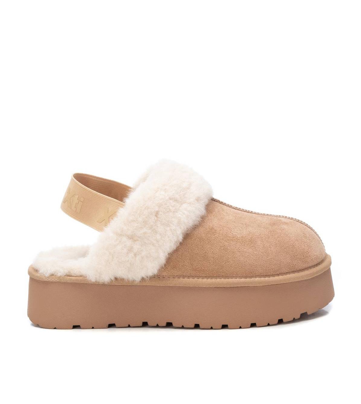 Women's Winter Suede Clogs By Xti - Beige