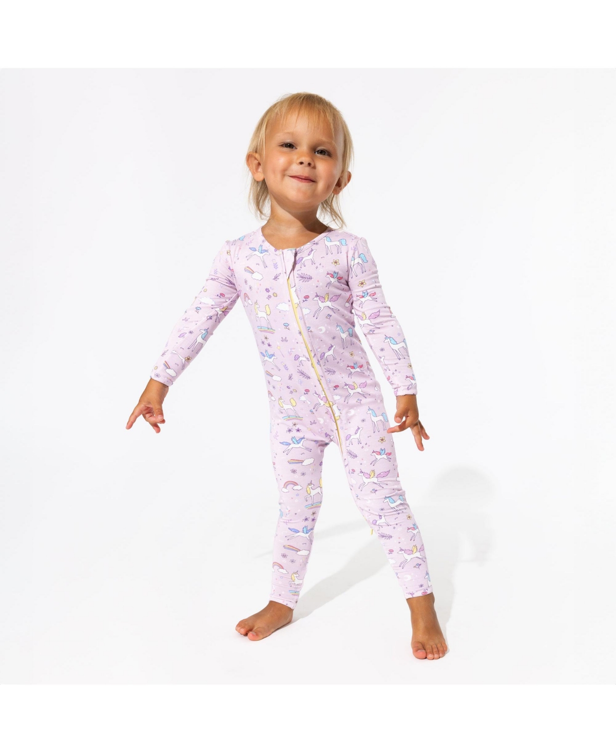 Bellabu Bear Baby GirlsConvertible Footie - Enchanted unicorn