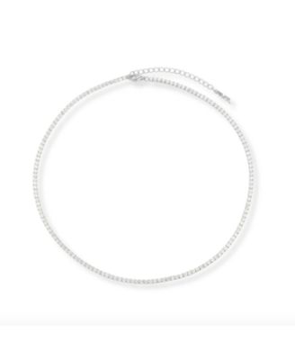 Rachelment 2MM Tennis Necklace - Silver