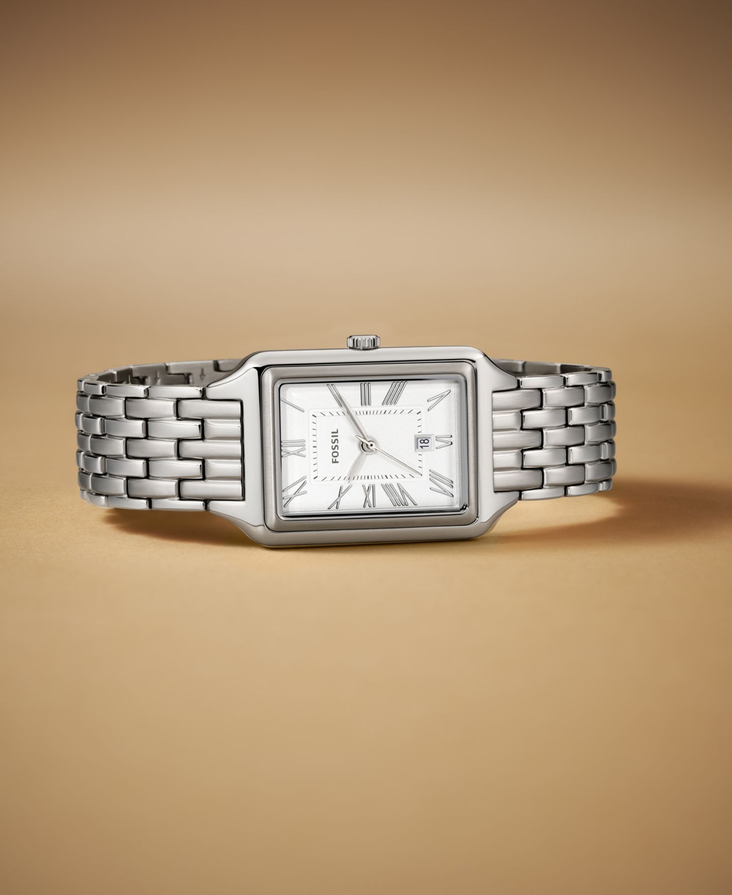 Женские часы Fossil Raquel Silver-Tone Stainless Steel Bracelet Watch, 23mm — фото 2