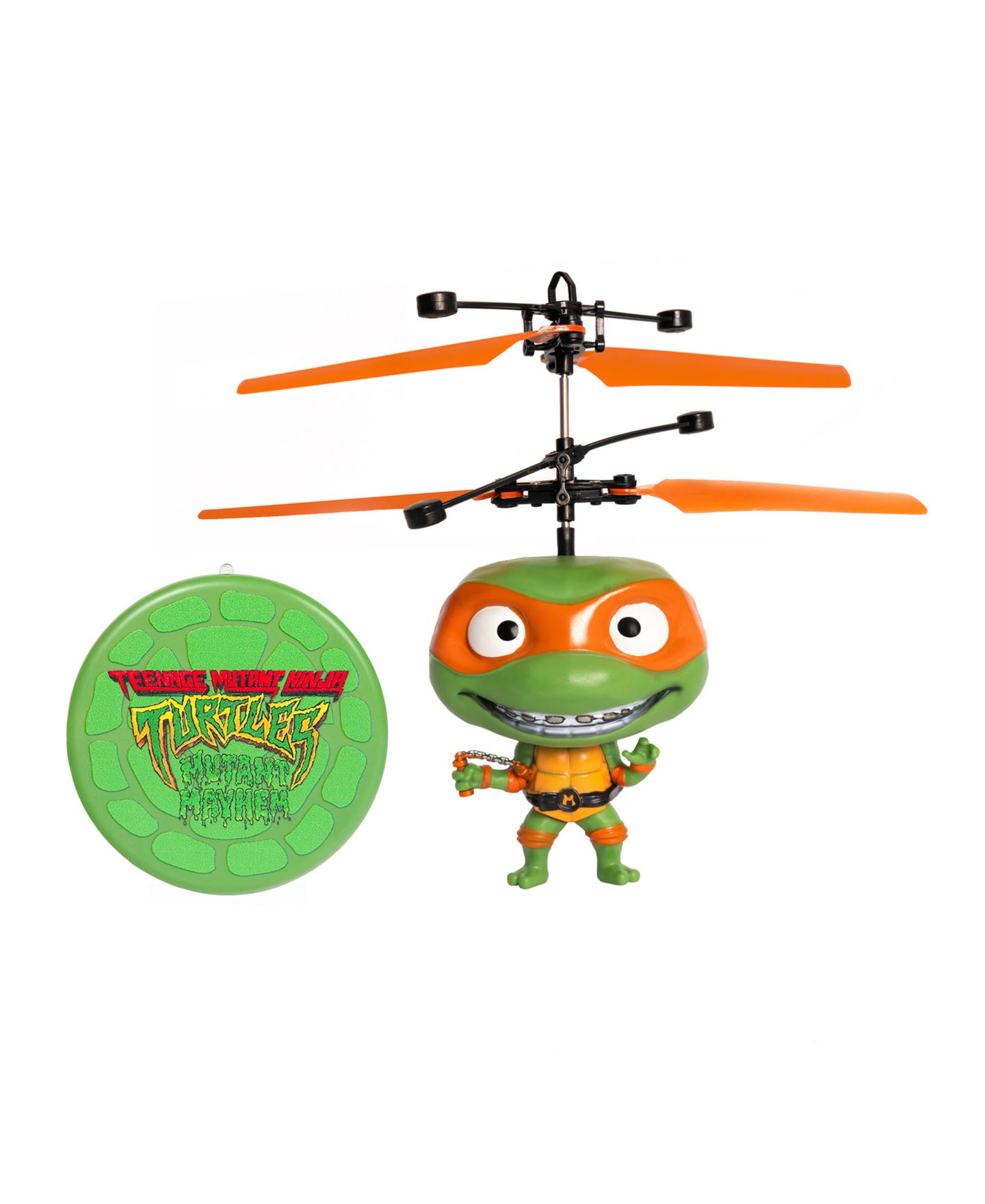 Детская игрушка World Tech Toys Teenage Mutant Ninja Turtles Michaelangelo Flying Infrared Autopilot Remote Control UFO Helicopter — фото 1